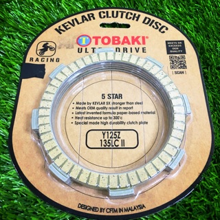 [Shop Malaysia] Tobaki Racing Kevlar Clutch Disc Clutch Disc (RS150r/Y15zr/LC135/Wave125/KRR/Dash/Ex5/y125z/Kriss/beneli/sym/r25/