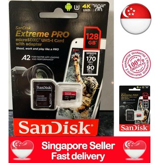 16gb 32gb 64gb 128gb Sandisk Extreme Pro micro sd SGwarr. microsd gopro 170MBps