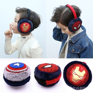 Children's Earmuffs Disney Spiderman Iron Man Boys Girls Winter Foldable Adjustable Coldproof Warm E