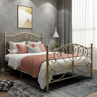 Ins modern minimalist wrought iron bed metal bed