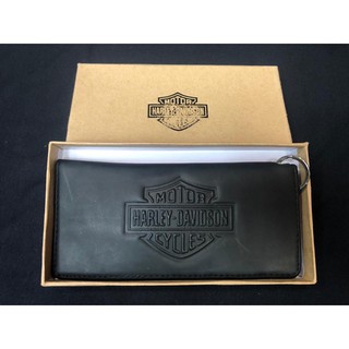 Harley Davidson Leather Wallet Logo Bar And Shield