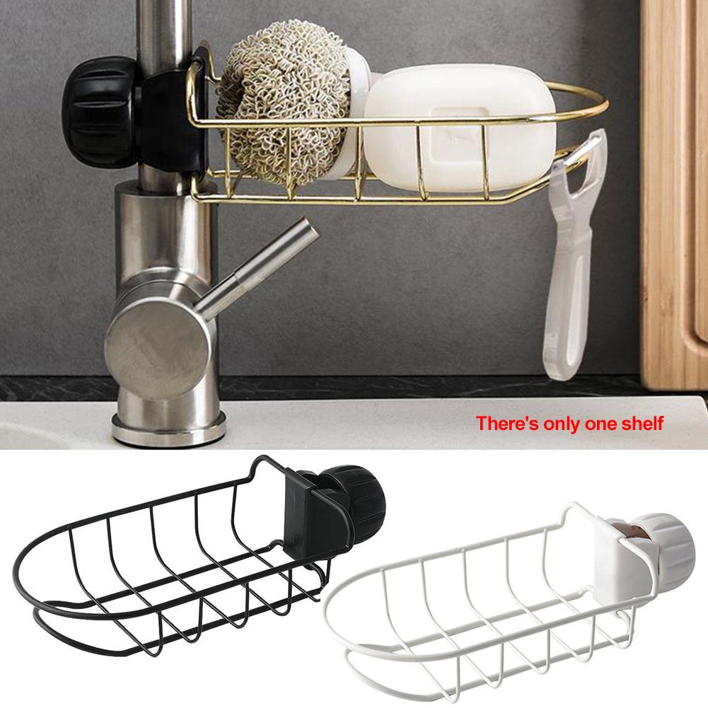Storage Rack Sink Home Iron Faucet Kitchen Drain Accessories Hollow Out