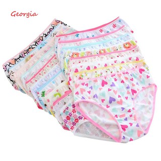 georgia☺6Pcs Kids Girls Underpants Flower Heart Cotton Panties Child Underwear Briefs