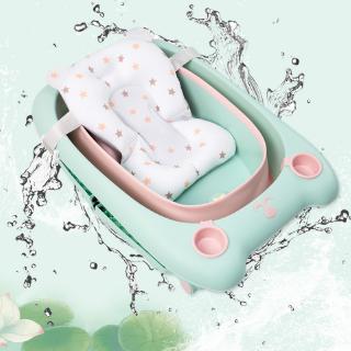 Willkey Baby Bath Tub Pillow Floating Non-slip Bath Mat Bathtub Support Newborn 0-6 Months