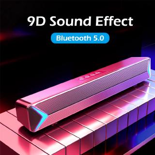 2020 Wireless Bluetooth SoundBar with AUX Cable Support FM Radio Home Theater Surround SoundBar for PC TV Speaker Computer