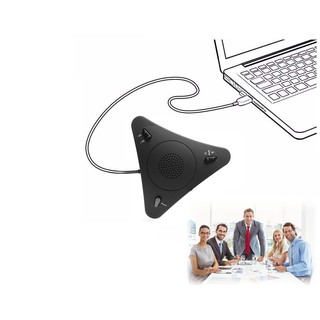 USB Desktop Computer Conference Omnidirectional Condenser Microphone Mic Speaker Speakerphone for Business Video Meeting