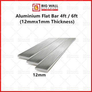 Aluminium Flat Bar 2ft 3ft 4ft 5ft (Big Wall Hardware)