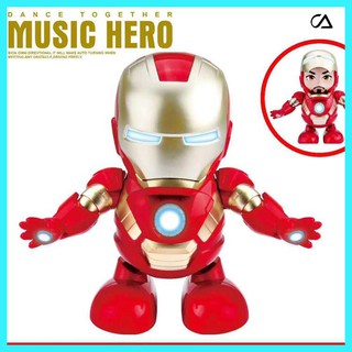 Shaking Revenge Heroes Alliance Iron Man Robot Manwei Series Lighting Music Dancing Electric Toys Wholesale