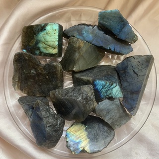 🇸🇬 Labradorite Slabs Half polished Raw Stones Crystals
