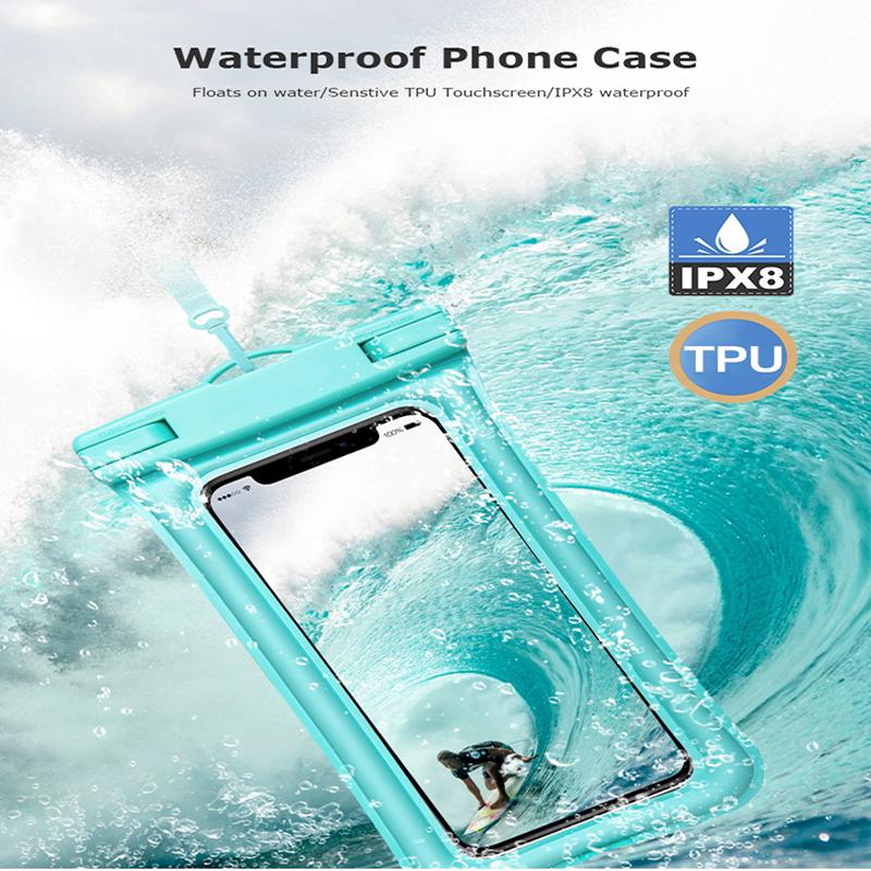 Universal Waterproof Case Handphone Anti Air Mobile Phone Pouch Can float