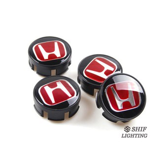 Red Wheel Hub Caps Cover H Emblem For Honda Civic Accord Odyssey CRV XRV Spirior