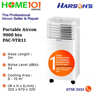 Harsons Portable Aircon 9000BTU PAC-9TR11* NO INSTALLATION* - FREE ONE TIME STANDARD CLEANING