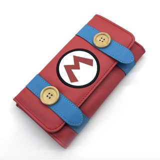 Game Red Super Mario Long Wallet Personality Mobile Phone Wallet for Men and Women Youth Coin Purse