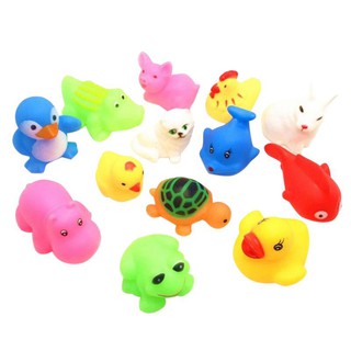 13 Pcs Summer Baby Children Bathing Water Toys Animal Pinching Voice Toys
