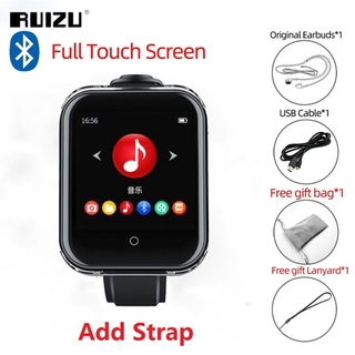 RUIZU M8 Bluetooth MP3 Player With Detachable Strap 8GB Full Touch Screen Wearable Mini Sport Music Player FM Radio Recorder E-Book Video USB Rechargeable Multi-function Walkman