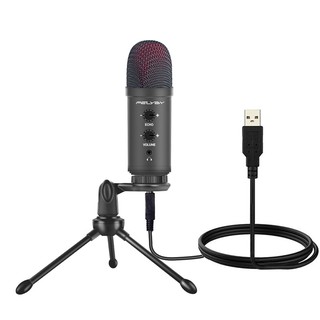 FELYBY USB condenser Microphone Metal Cardioid Recording Microphone Desktop Mic for Laptop/PC/Tablet/Cellphone Plug and Play