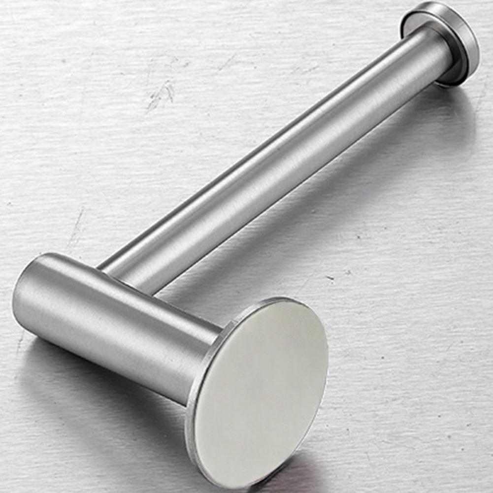 Bathroom Toilet Durable Stainless Steel Seamless Tools Self Adhesive Wall Mount Paper Holder Roll