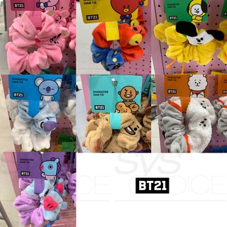 BTS BT21 Official Authentic Goods Scrunchy Hair Tie 7Characters By LINE FRIENDS