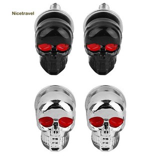 NICE✌ 1 Pair Motorcycle Car Accessories Skull License Plate Frame Bolts Screw Fastener