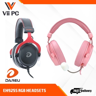 DAREU EH925s RGB Headsets Pink/Black - 7.1 Simulation - Genuine Singapore Local Reseller, 1 Year 1to1 Exchange Warranty