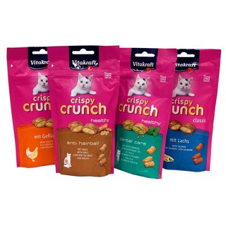 Vitakraft Crispy Crunch Cat treats chicken Dental Hairball Salmon 60g