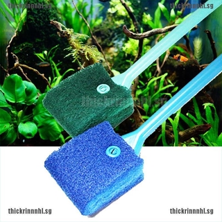（Hot~new）2 Head Cleaning Brush Plastic Sponge Aquarium Fish Tank Aquarium Accessories