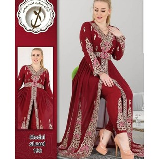 Us03 Parisian Embroidery Suits 2in1 5 Colors / DM / Present Muslim Suits / Indian Sets