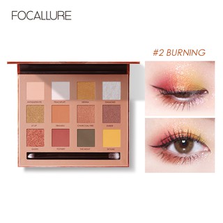 FOCALLURE 12 Colors Eyeshadow Palette Earth Tone Color Sunset Pearl