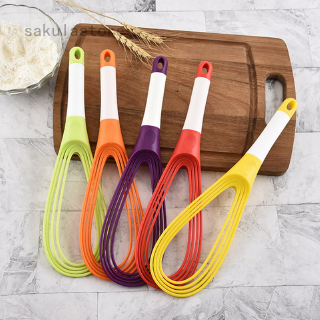 Kitchen Craft Small Silicone Balloon Wire Food Whisk Rotary Folding Hand Whisk
