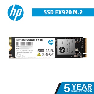 HP EX920 M.2 NVMe Internal SSD 256/512/1TB Capacity. Support Local. Local Distributor Warranty 5 Years!