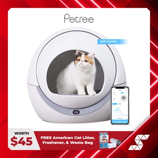 PETREE Automatic Cat Litter Box WIFI Model 2021 | For All Cats | 1 Year Warranty ( FREE GIFTS WORTH $45 )