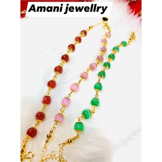 [Shop Malaysia] Ikat Jade Stone Bracelet Suasa375 - Jade Stone Bracelet By Amani Jewelry