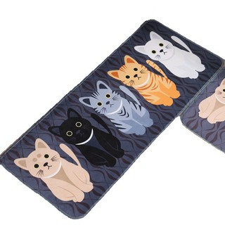 Kawaii Welcome Floor Mats Cat Printed Bathroom Kitchen Carpets Doormats baby towel mount soap wall hook digital scale