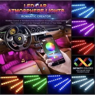 [LOCAL SG SELLER][FREE SHIPPING] App control car interior leg room led light strip music control hiace/toyota/nissan
