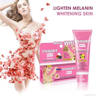 Magic White Yoghurt Milk Whitening Underarm Armpit Cream For Underarms, Nipples, Legs, Knees (80g)