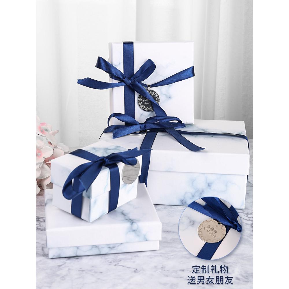 ❆Gift Box high-grade large and beautiful Korean version of simple Marble ins me
