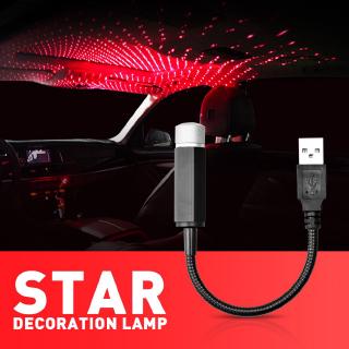 Car USB LED Starlight Starry Sky Star Light Projector Auto LED Ambient Light Automotive Decorative Universal Lamp