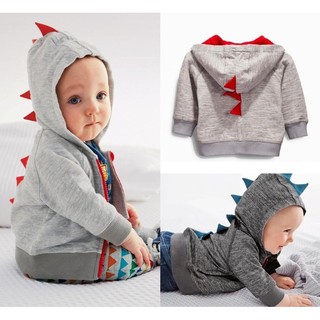 littlekids Cute Dinosaur Hooded Baby Boys Clothes Long sleeve Hoodie Tops