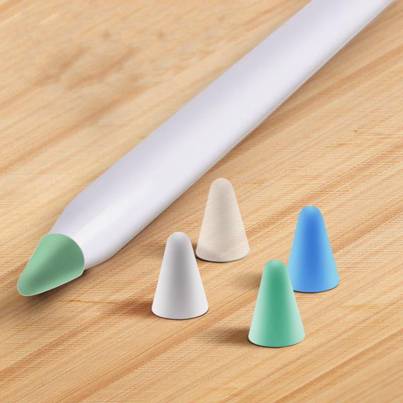 4PCS/SET Mute Silicone Tip Case Nib Cover Skin for Apple Pencil 1st 2nd Stylus Touchscreen Pen (1)