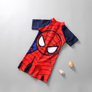 Spiderman Baby Boys Short Sleeve Swimming Suit Kids Cartoon Swimwear One piece