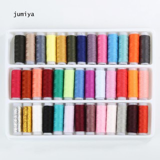 JUYA 39 Mixed Colors Pure Polyester Sewing Thread Machine Hand 200 Yard Each Spool
