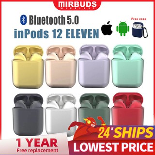 Original TWS inPods 12 Wireless Earphone Bluetooth Colorful HiFi Sports EarbudNEW Smart Phone Sport Earbuds Headset 5.0 HIFI Wireless Headphons Wireless Bluetooth Earphones