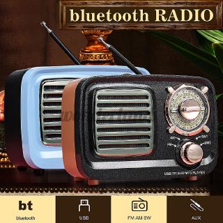 Portable Retro Radio bluetooth / Plug Card FM AM SW 3 Band AUX USB TFMP3 Player