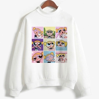 2020 Autumn Harajuku Oversized Hoodie Powerpuff Women Sweatshirt Girls Print Streetwear Korean Style Hoodies Pullovers Winter