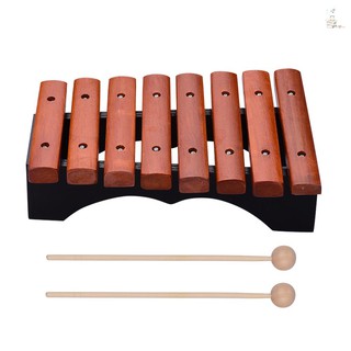 [OFFST]Musical Instrument 8 Notes Wood Xylophone Includes 2 Wooden Mallets for Children Kids Educational Music Toys