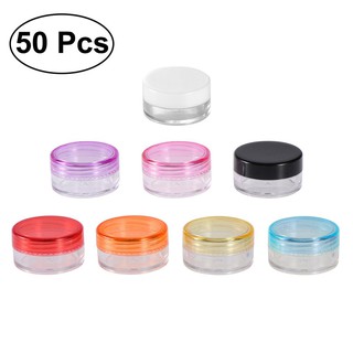 50Pcs 5g Round Pot Bottles Sample Travel Empty Cosmetic Container for Lotion
