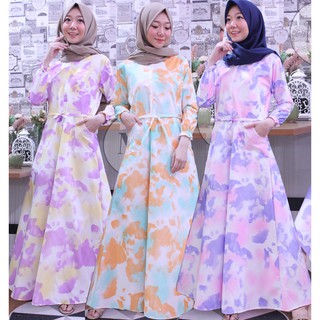 Vs - Tie Dye Maxy Dress / Tie Dye Olivia Fashion Hijab Muslim Women (1)