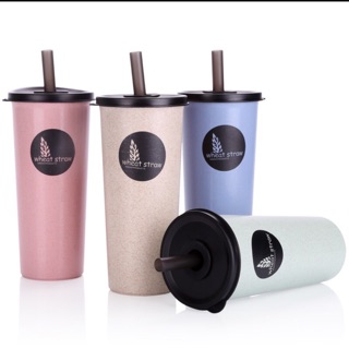 Reusable bubble tea cup from Wheat Straw