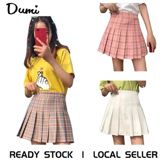 Dumi Stylish casual high waist A Line pleated mini skirt
