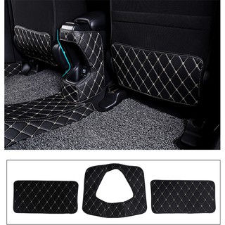linkoko Car Care Seat Back Protector Cover Leather Anti-Kick Mat pad Cushion Interior Accessories set of 3pcs for Honda Vezel 2015 2016 2017 2018 2019